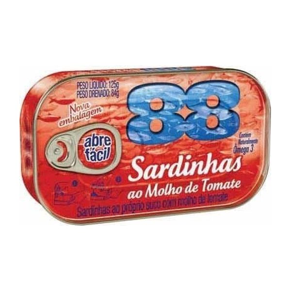 Sardinha Com Molho De Tomate 88 Lata